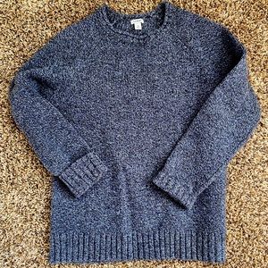 L.L. Bean Blue Gray Wool Crew Neck Sweater